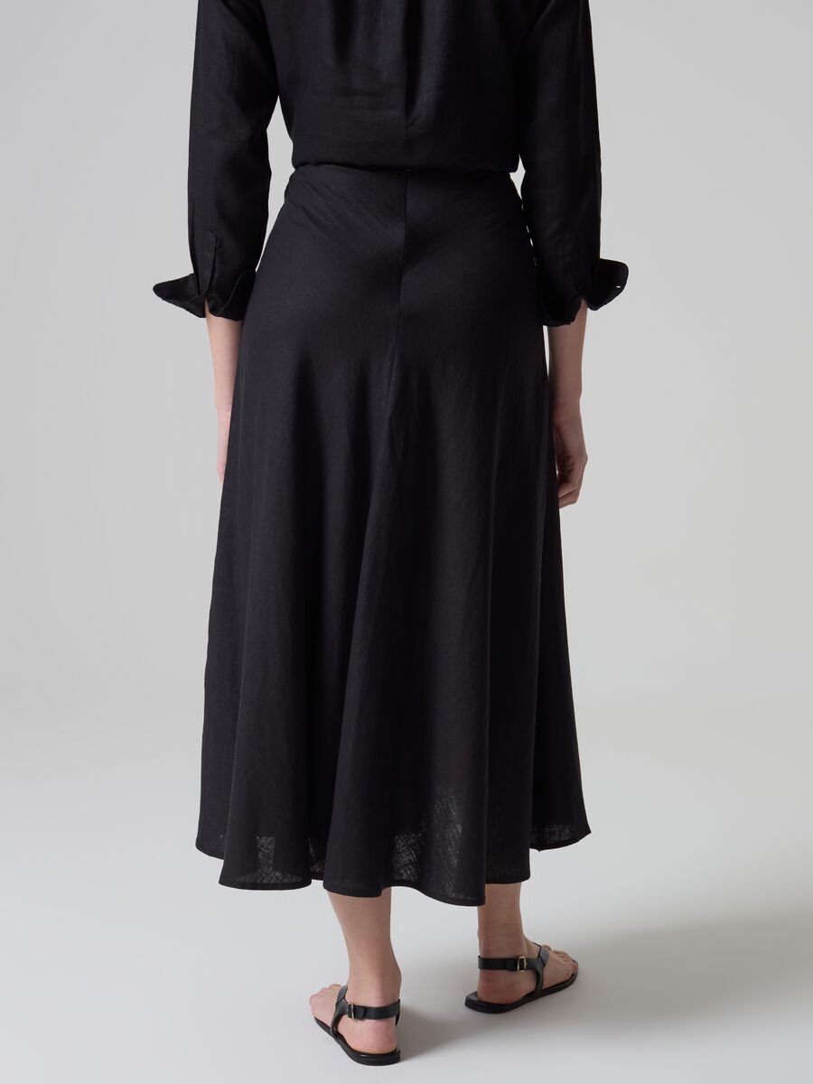 Contemporary long skirt in linen and viscose_2