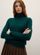 Regular fit high-neck green pure wool sweater_3