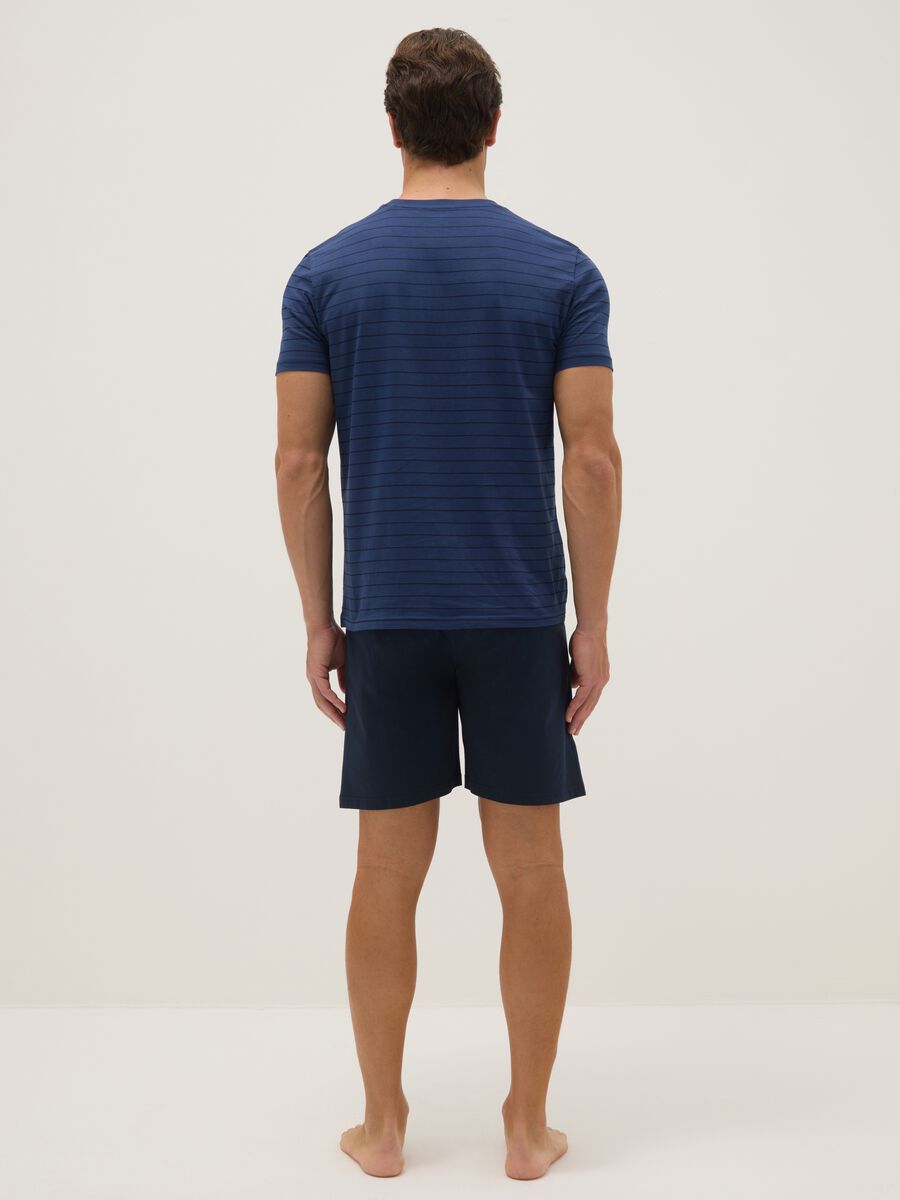 Blue pure cotton short pyjamas regular fit_2