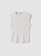 White stretch modal crew-neck T-shirt_5