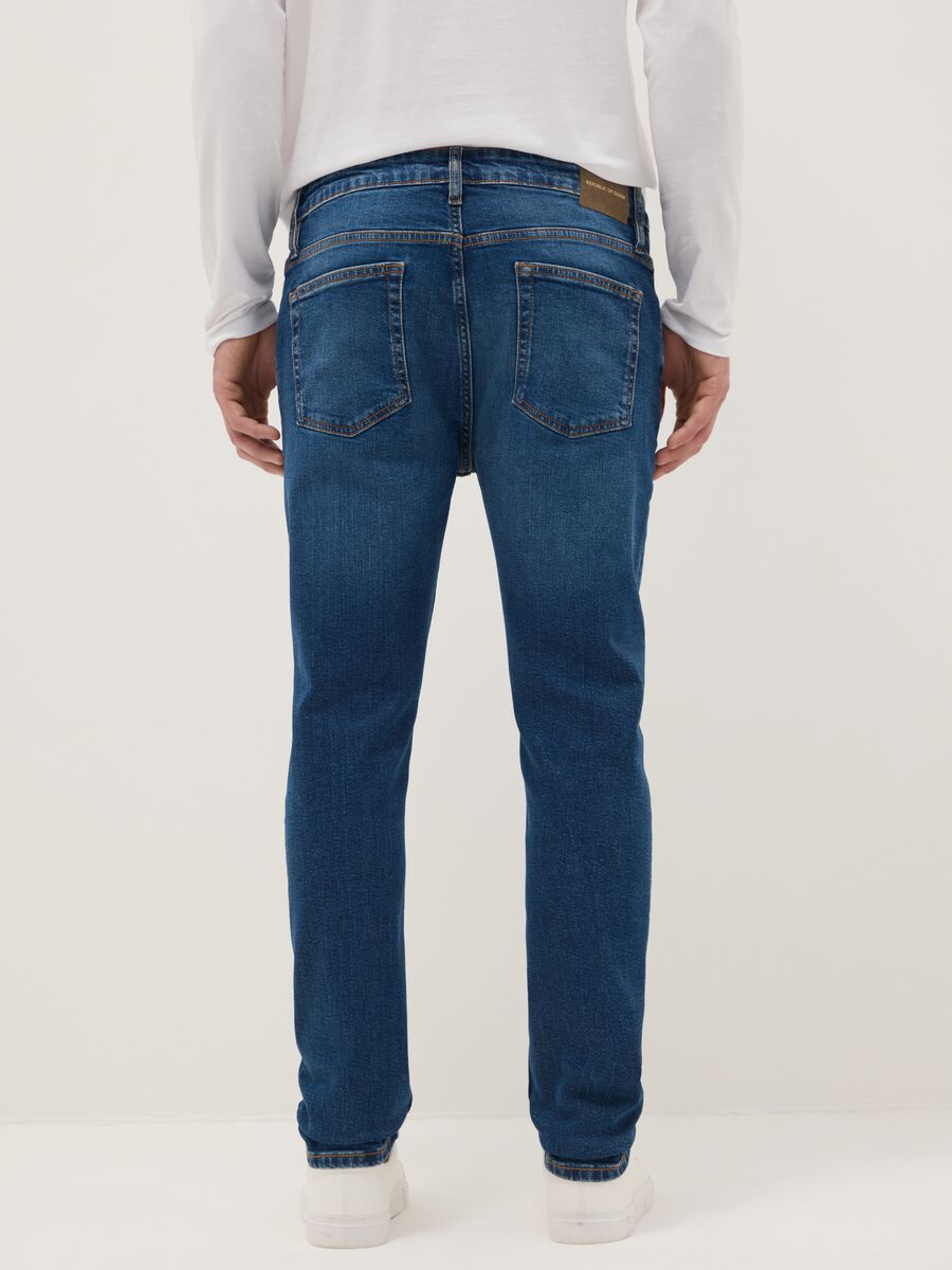 Super skinny fit blue cotton jeans_2