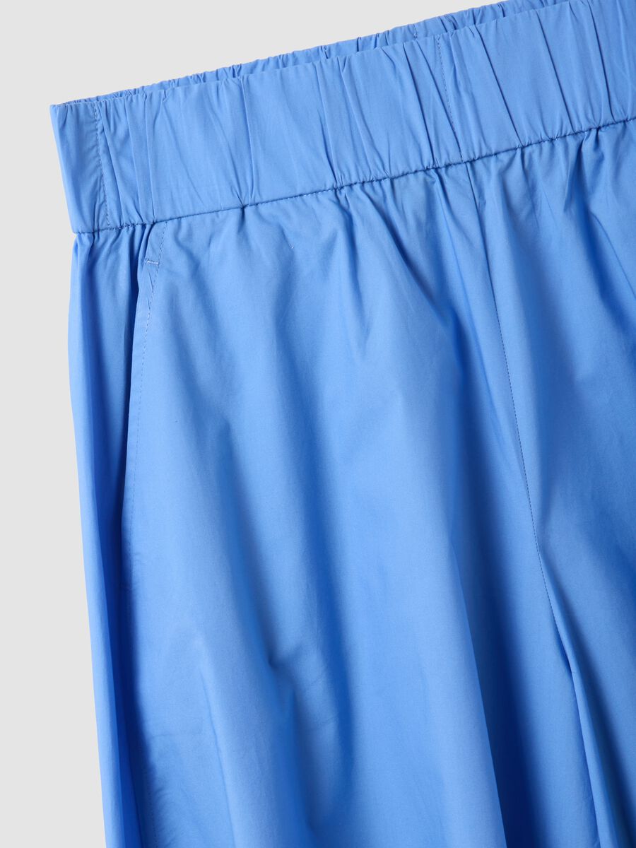 Saia comprida azul-celeste em algod&atilde;o puro_1