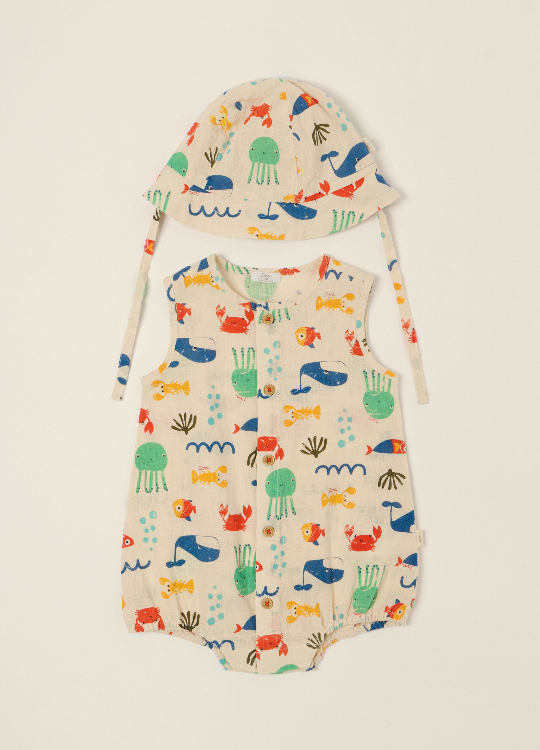 IANA pure cotton baby sleepsuit
