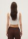 Wei&szlig;es Regular-Fit Tanktop aus elastischer Baumwolle mit Prints_3