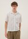 White striped cotton-blend oversized shirt_3