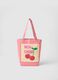 Pink pure cotton bag with cherry print_0