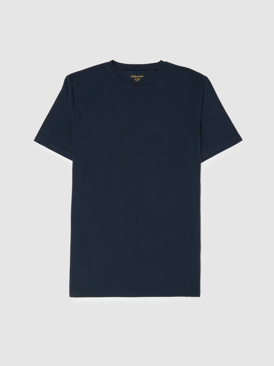Blaue Rundhals T-Shirt Regular Fit_4