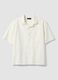 White linen-cotton blend shirt_0