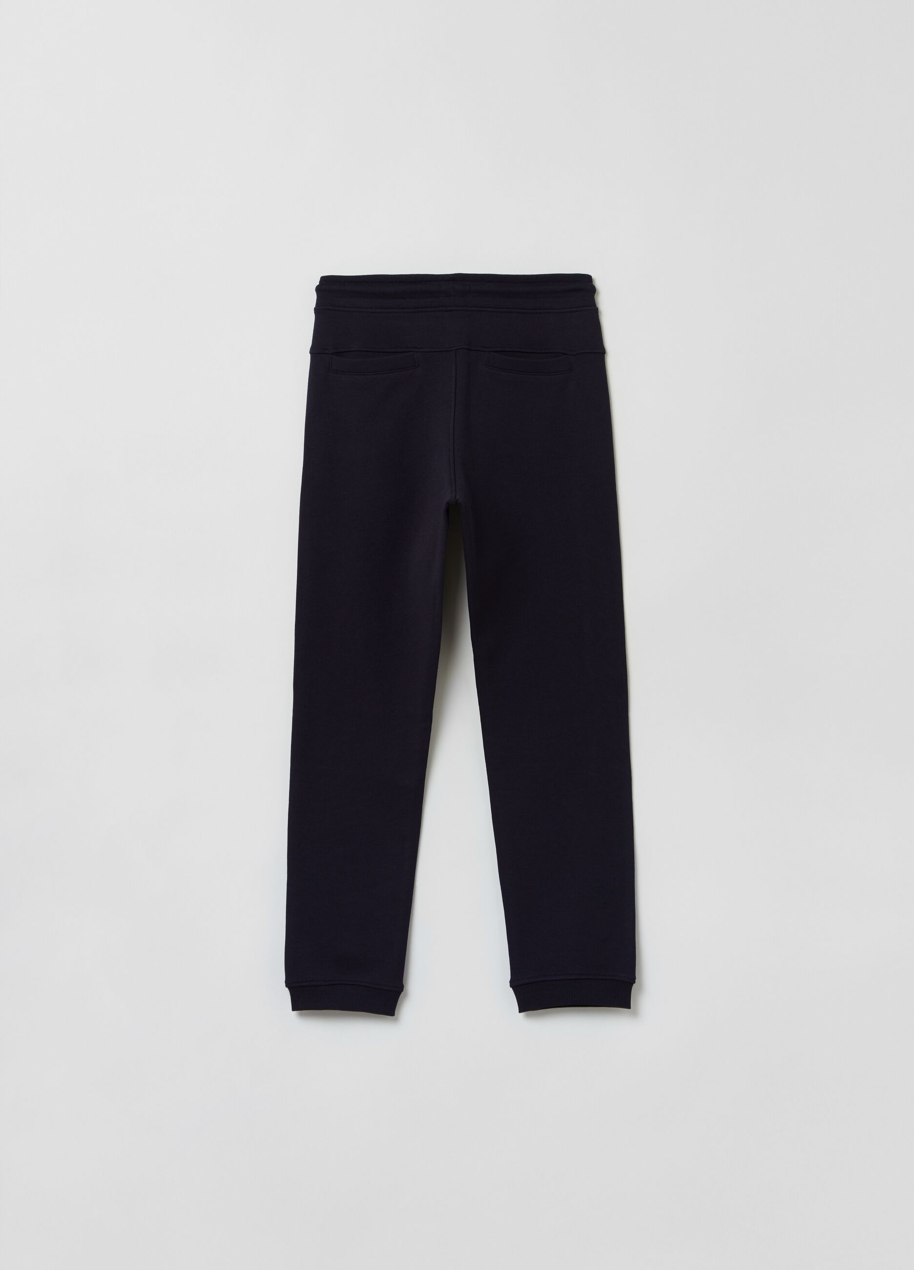 Fleece joggers with contrasting band