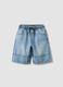 Boys&rsquo; blue denim shorts in pure cotton, regular fit_0