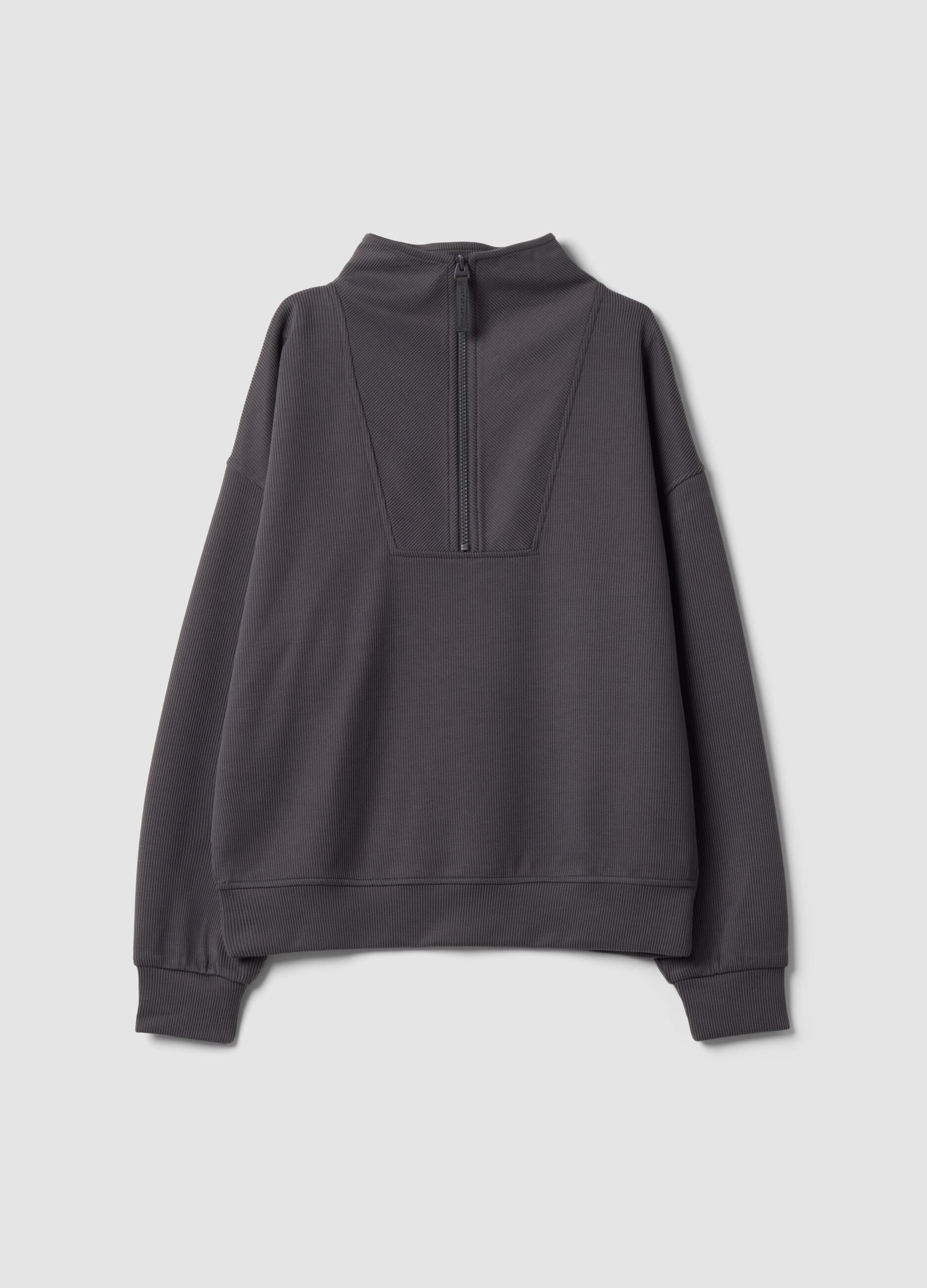 Grey stretch modal crew-neck sweatshirt ALTAVIA STUDIO
