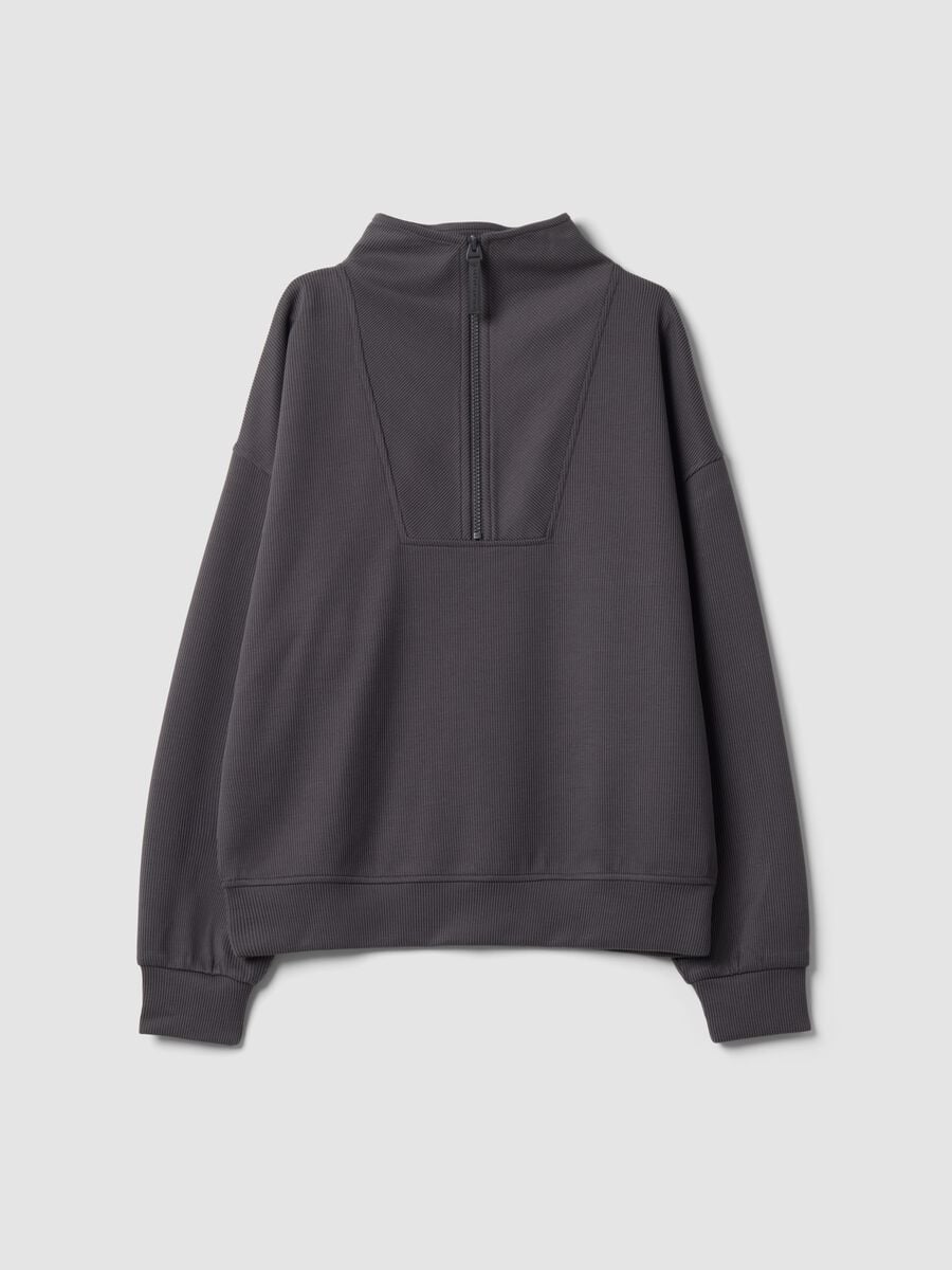 Grey stretch modal crew-neck sweatshirt ALTAVIA STUDIO_4