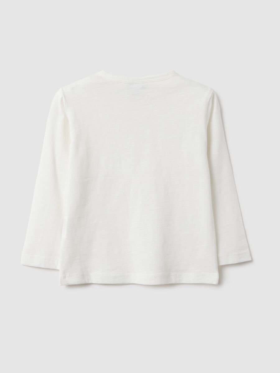 White long sleeve pure cotton t-shirt for boys regular fit_1