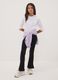 Black flared leggings in stretch cotton_0
