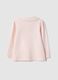 Pinkes M&auml;dchenpoloshirt aus elastischer Baumwolle, regular fit mit gerafftem Kragen_1