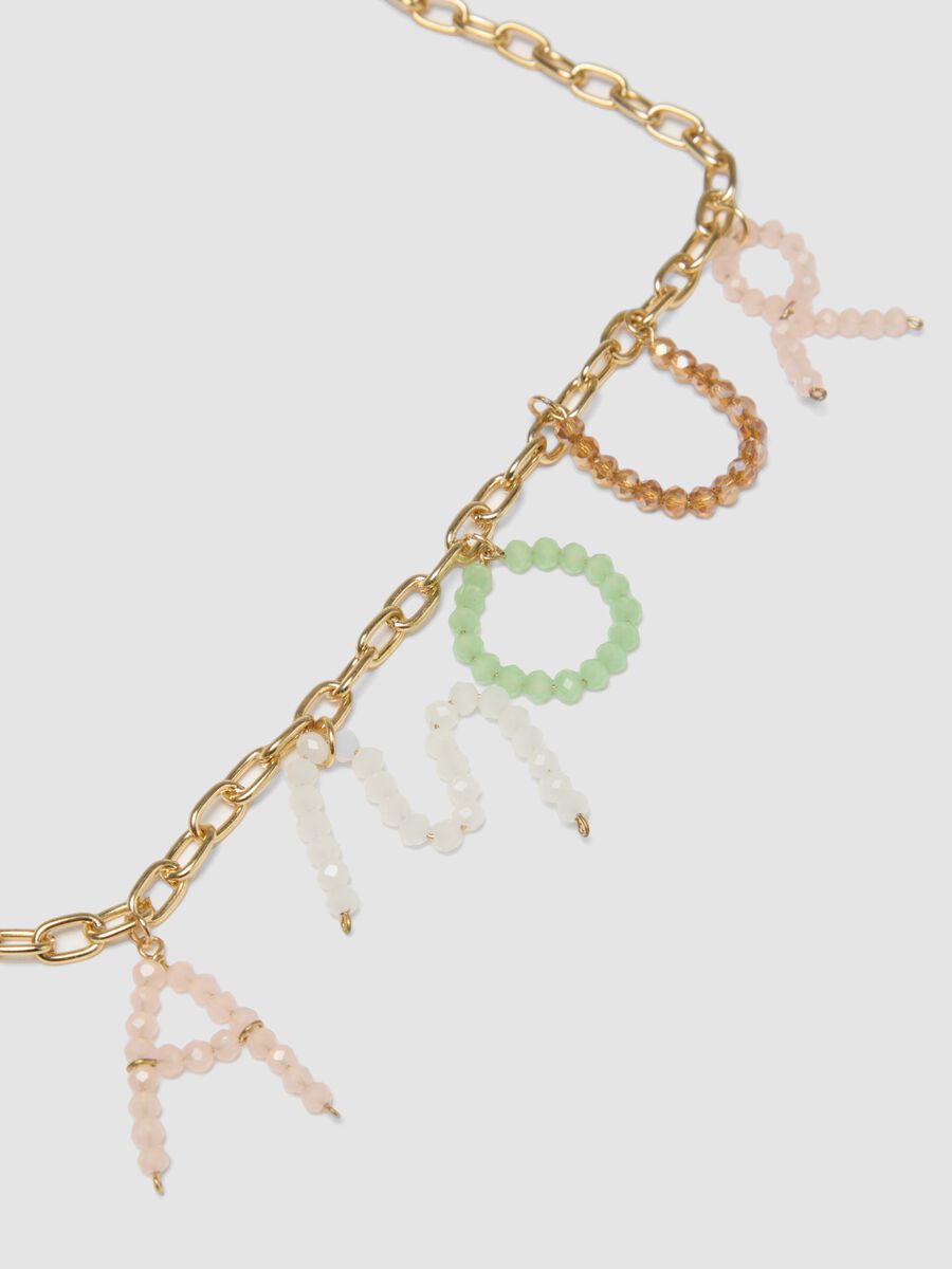 Multicoloured necklace with lettering_1