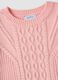Gilet rosa chiaro in misto viscosa con girocollo in maglia_2