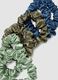 SINCERELY HAIR Small Satin Scrunchies 6-Pack Blue & Green_1