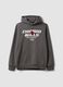 Sweat com capuz cinzenta em mistura de algod&atilde;o com estampado Chicago Bulls_4