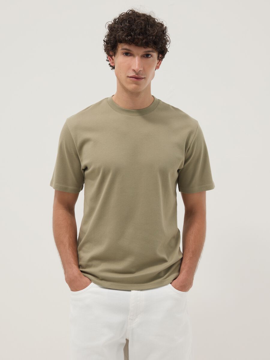 The Iconic Tee Green T-shirt in Pure Cotton Relaxed Fit_1
