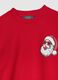 Red Christmas sweatshirt in cotton blend regular fit with print_5
