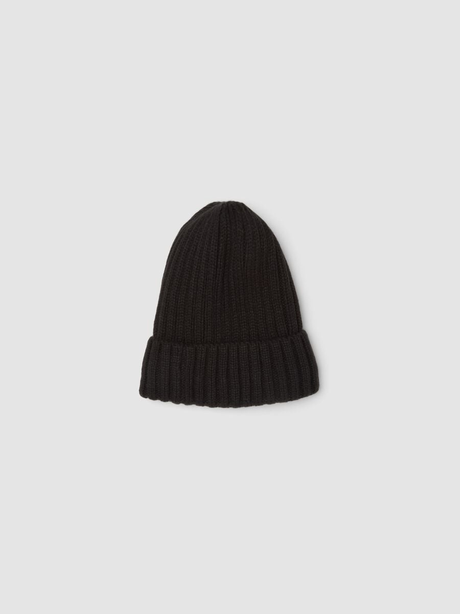 Ribbed Knit Beanie with Turn-Up Cuff ALTAVIA WITH DEBORAH COMPAGNONI_1