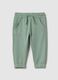 Boys' green pure cotton jogger trousers in regular fit_0