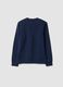 Navyblaue Sweatshirt aus reiner Bio-Baumwolle mit Rundhalsausschnitt_1