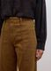 Jeans marroni wide leg in twill di cotone elasticizzato_3