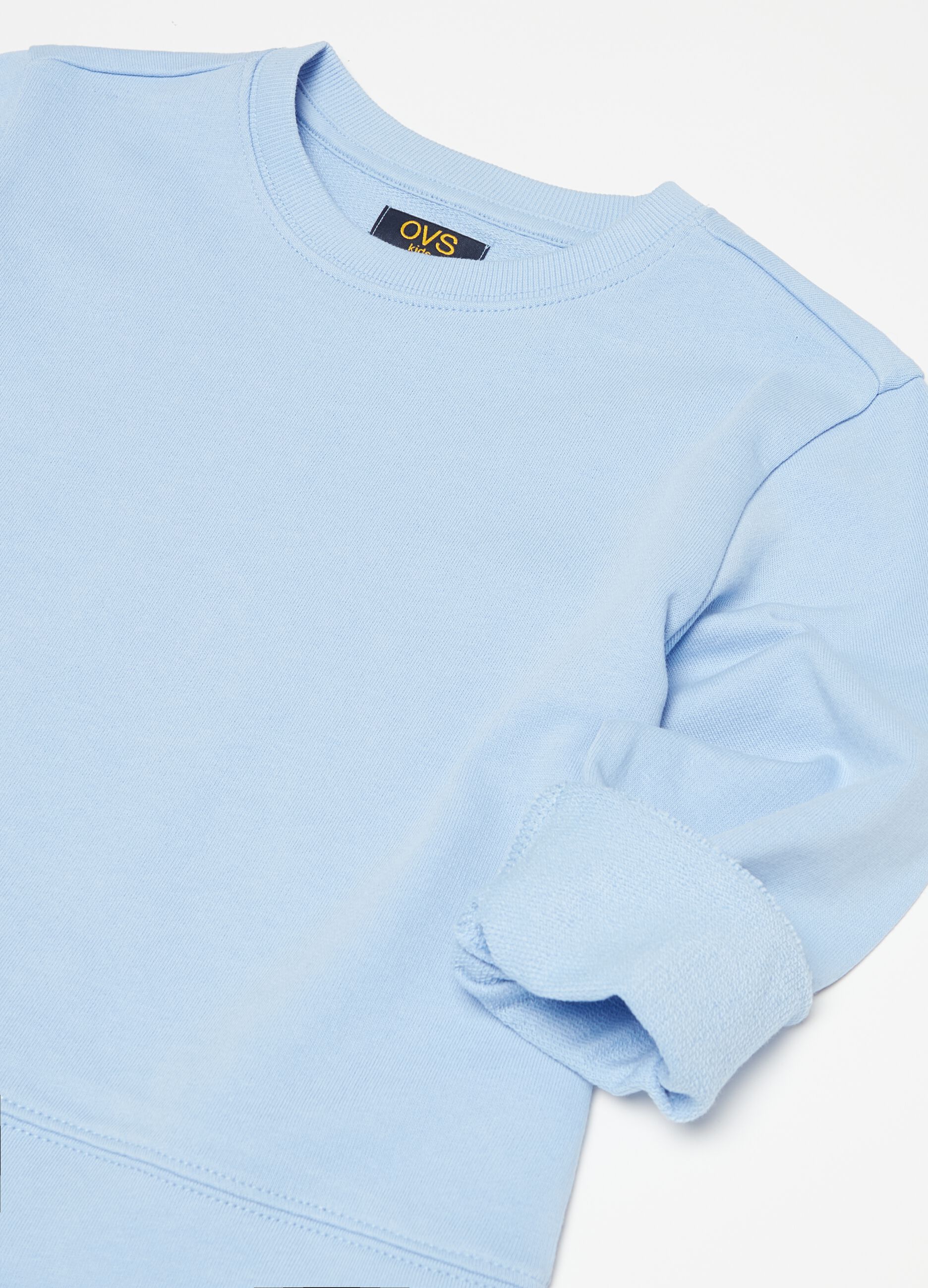 Solid colour sweatshirt in French terry