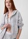 Grauer Regular-Fit-Hoodie aus Baumwollmischung mit Rei&szlig;verschluss_2