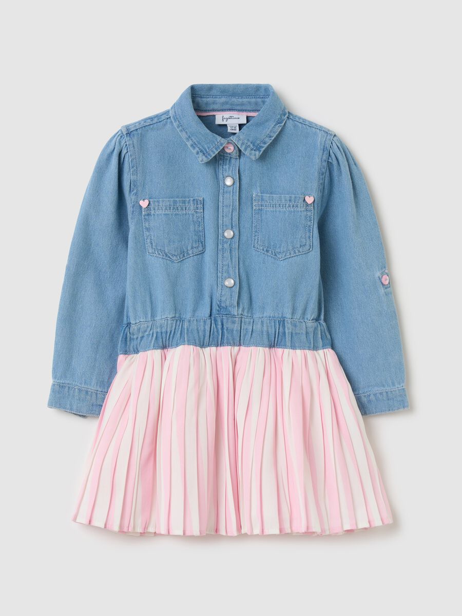 Jeanskleid mit Faltenrock_0