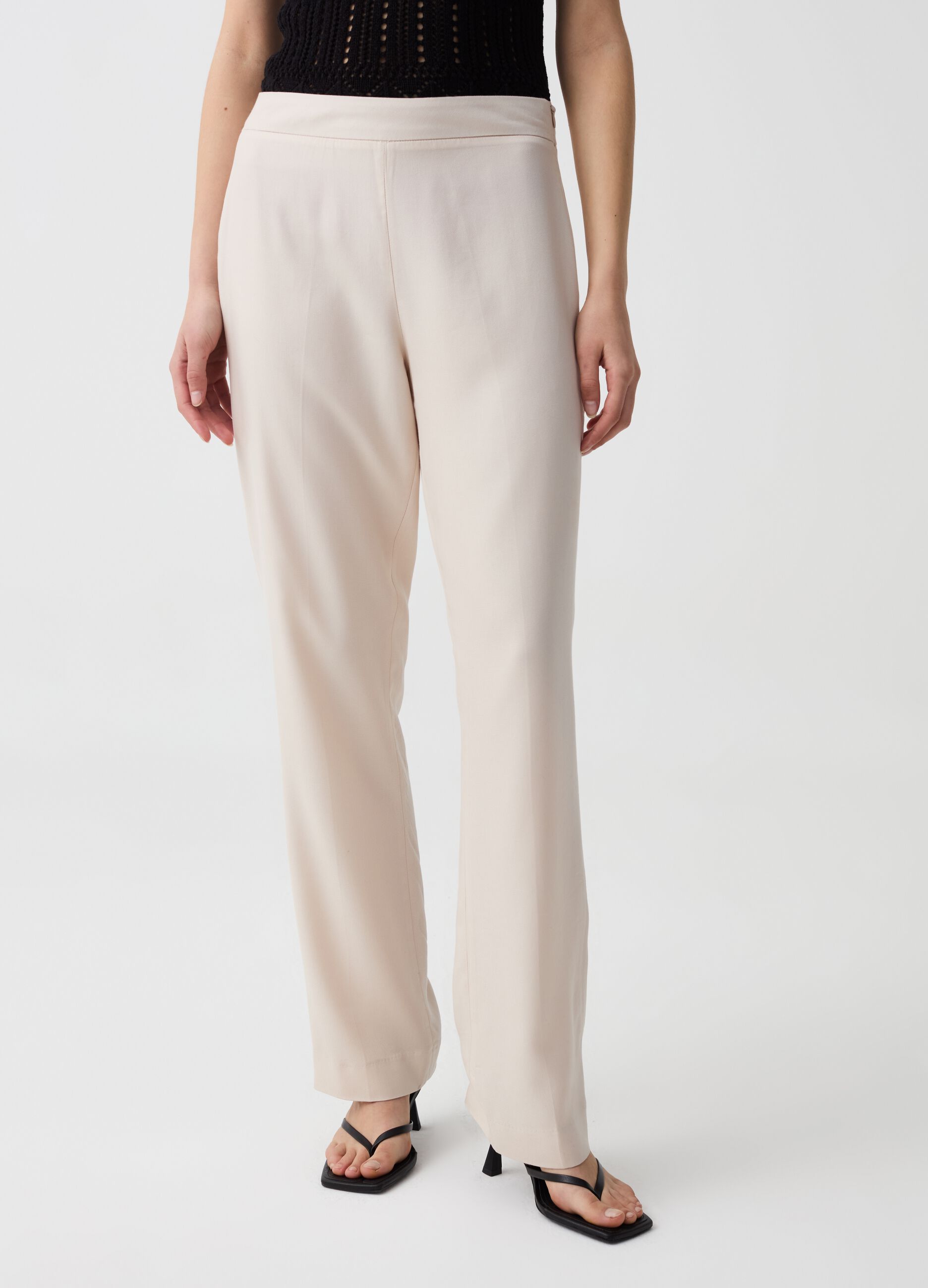 Straight-fit trousers in Lyocell