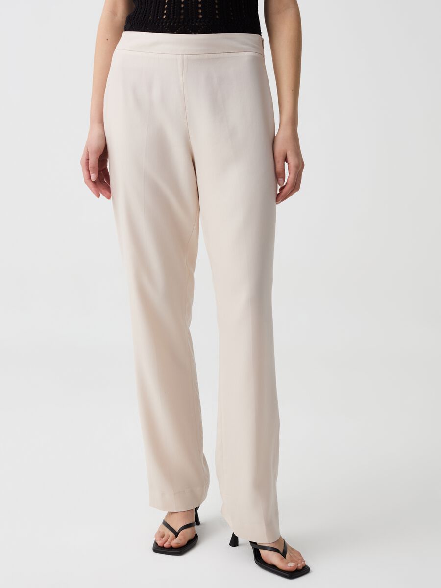 Straight-fit trousers in Lyocell_1