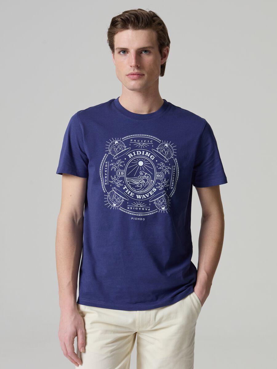 Camiseta de algodón con estampado gráfico_0