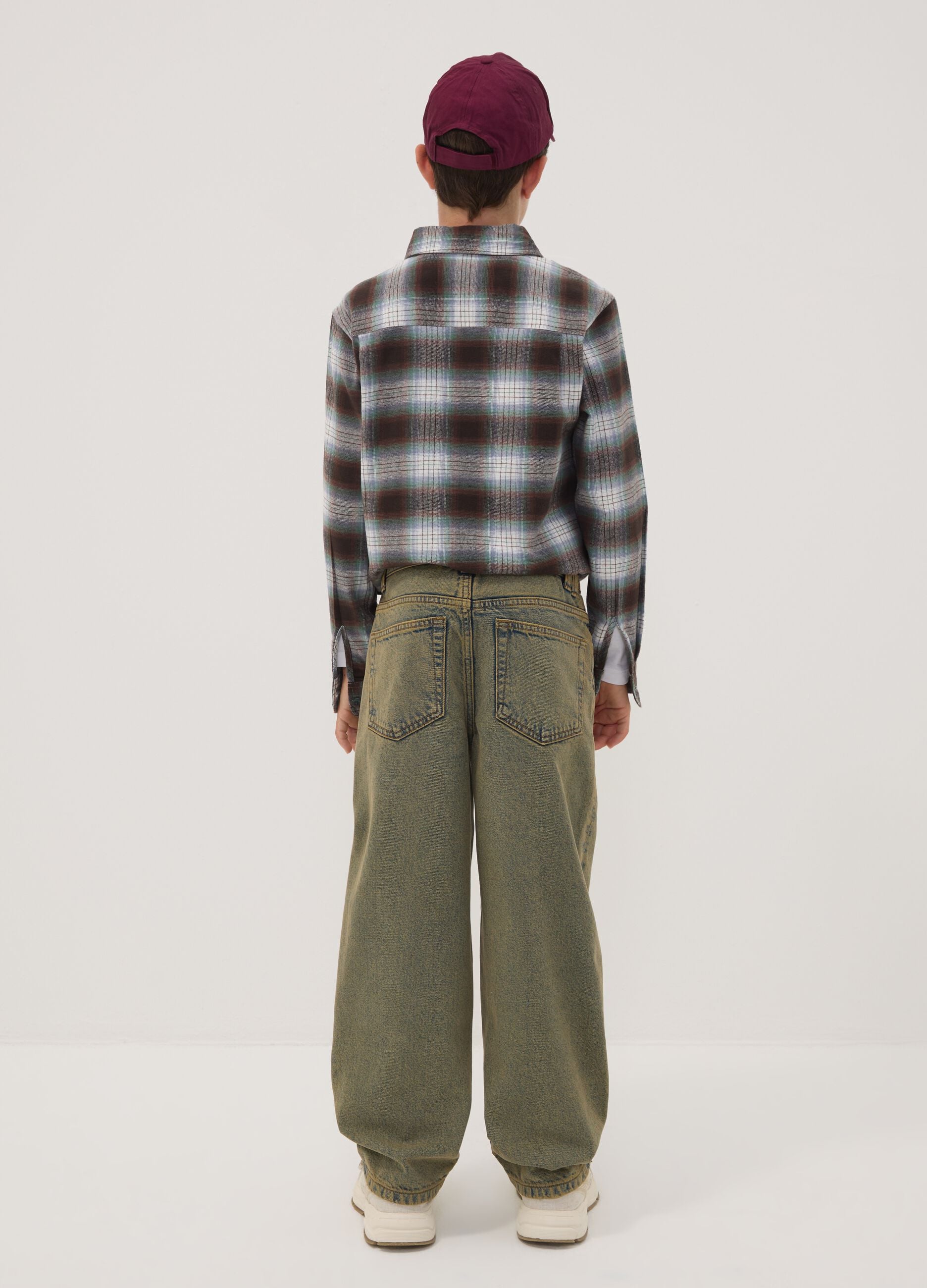 Pure cotton denim jeans, skater fit