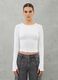 Crop Long-sleeved T-shirt White_0