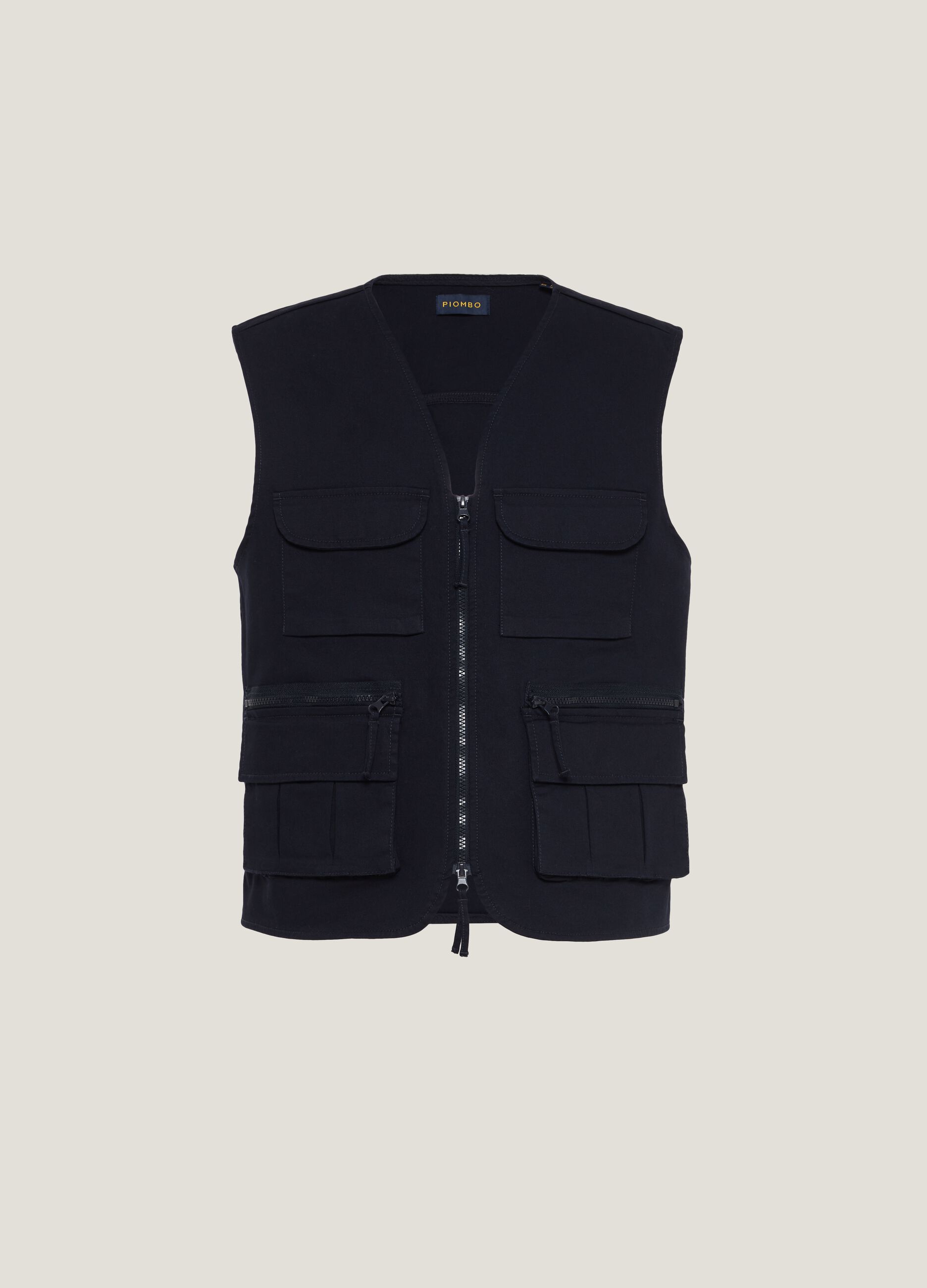 Full-zip gilet with pockets