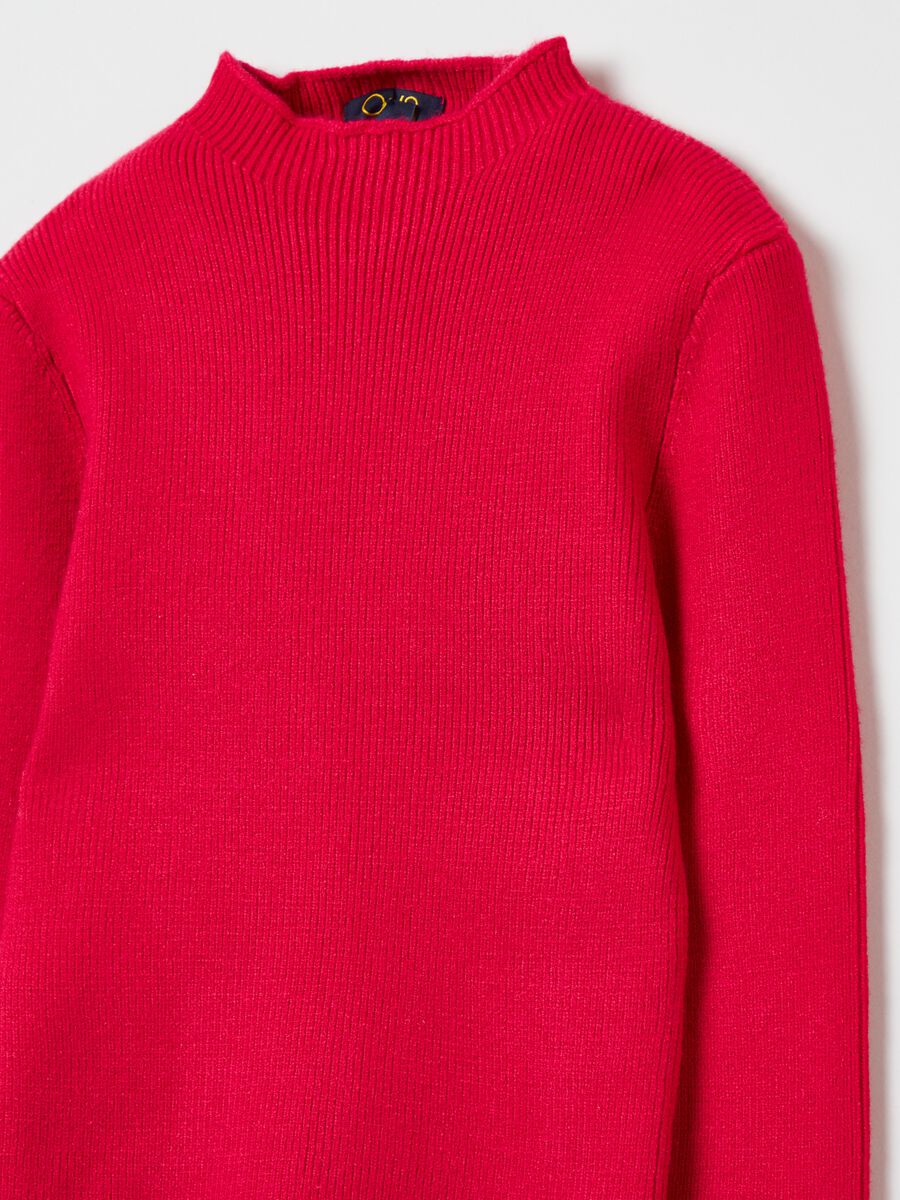 Ribbed pullover with mock neck_2