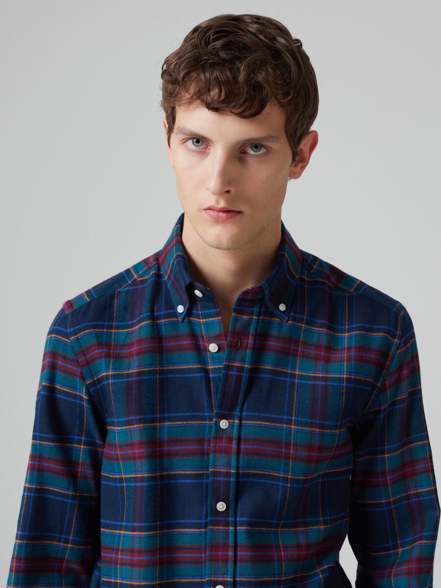 Flannel shirt with check pattern_1