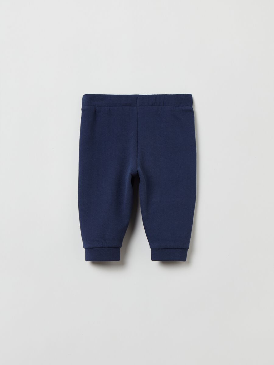 Cotton fleece joggers with drawstring_1