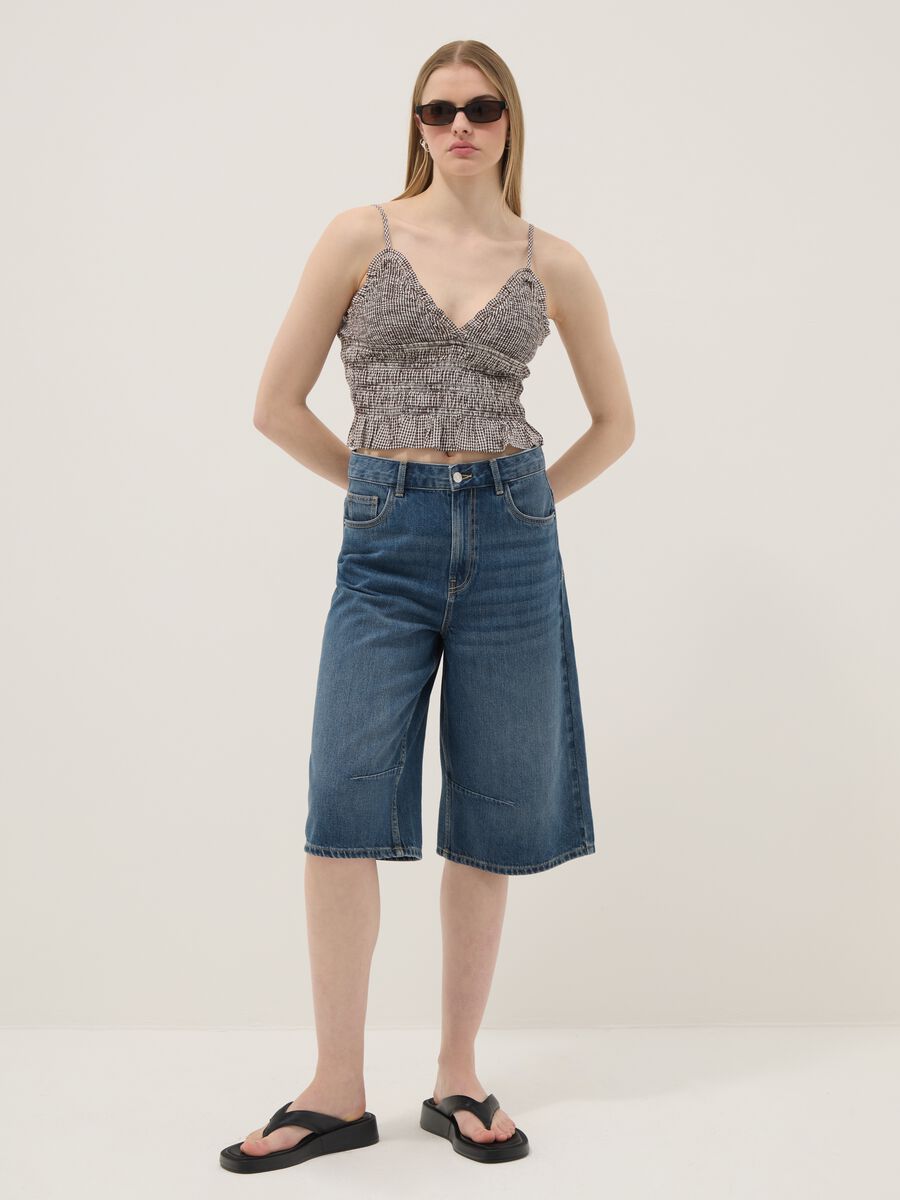 Multicoloured striped pure cotton slim fit tank top_2