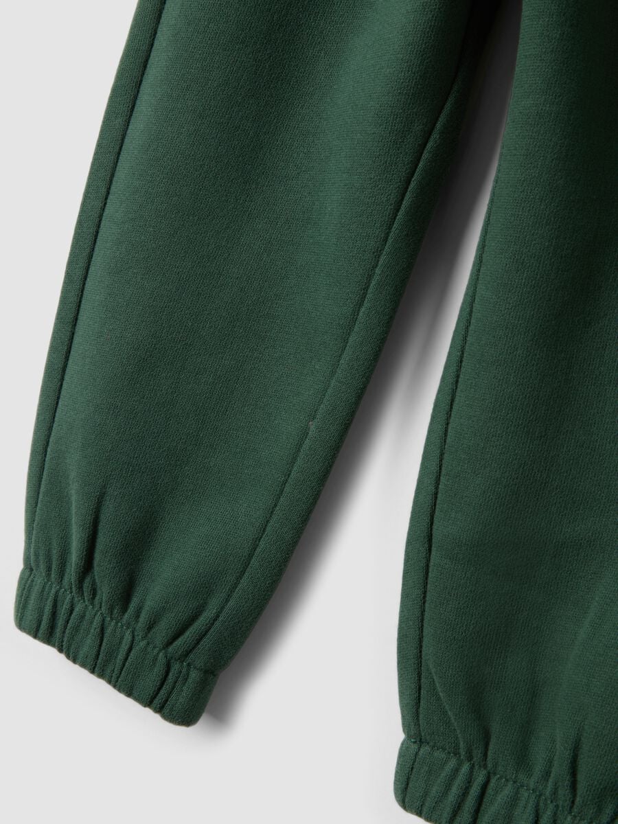 Pantaloni jogger verdi in puro cotone organico_3