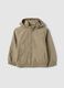 Boys' beige regular fit jacket with full zip and hood_0