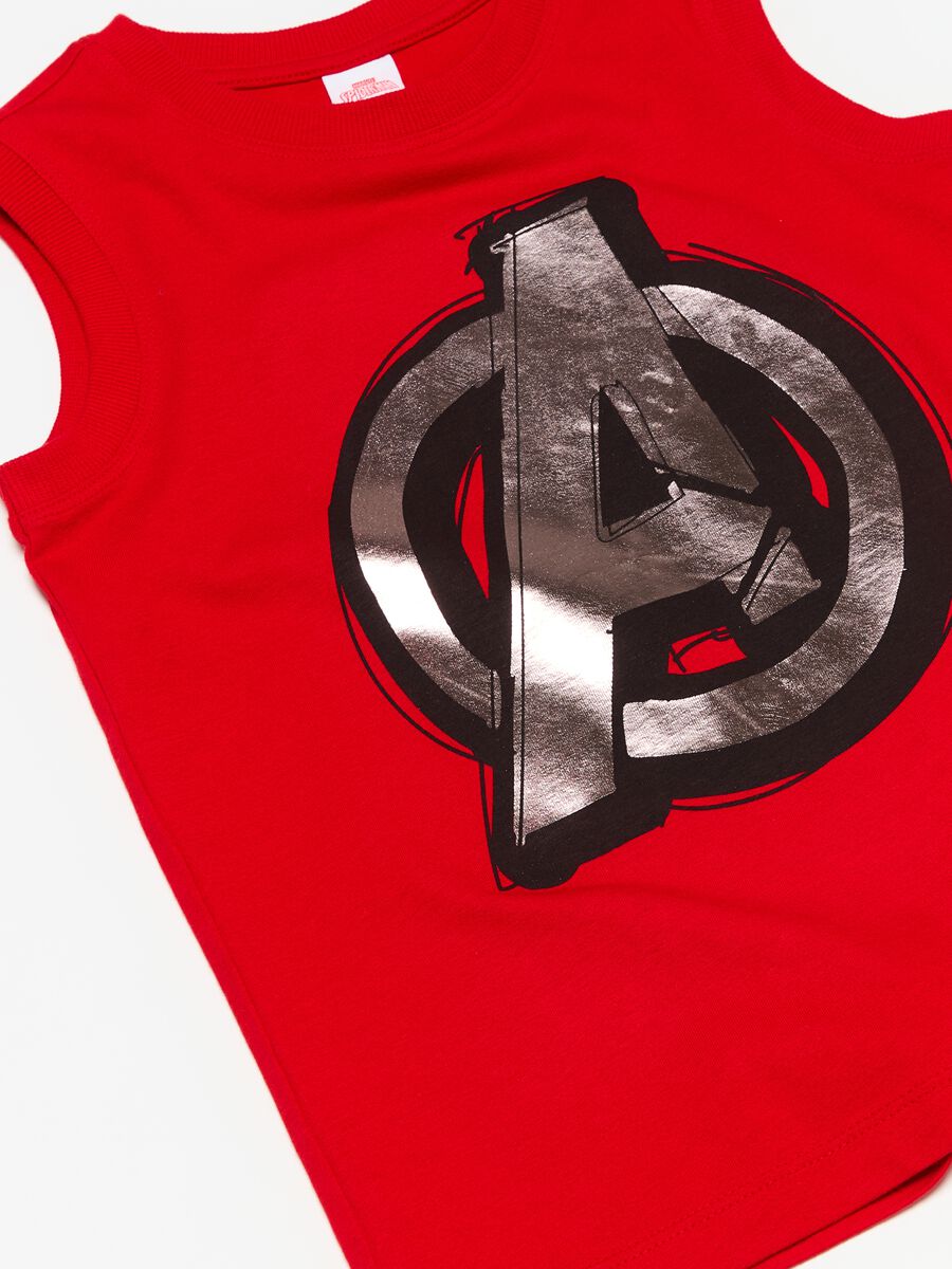 Racerback vest with Avengers print_2
