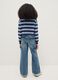 Blue denim jeans in pure cotton regular fit for girls_1