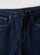 Blue denim slim fit pure cotton shorts_5