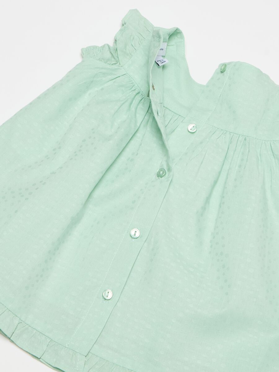 Cotton dress with polka dot design_2