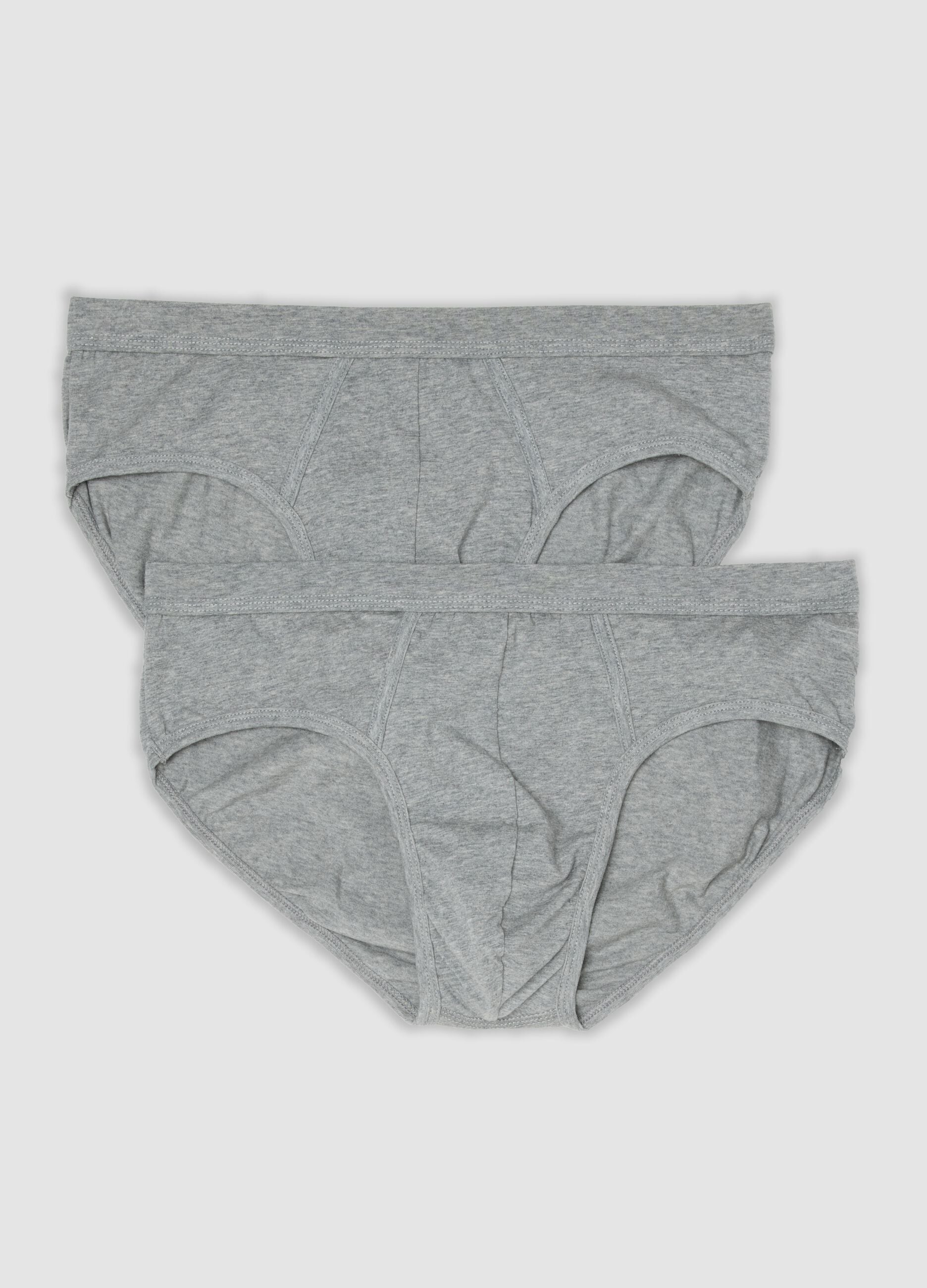 2-pack of grey Supima stretch cotton briefs