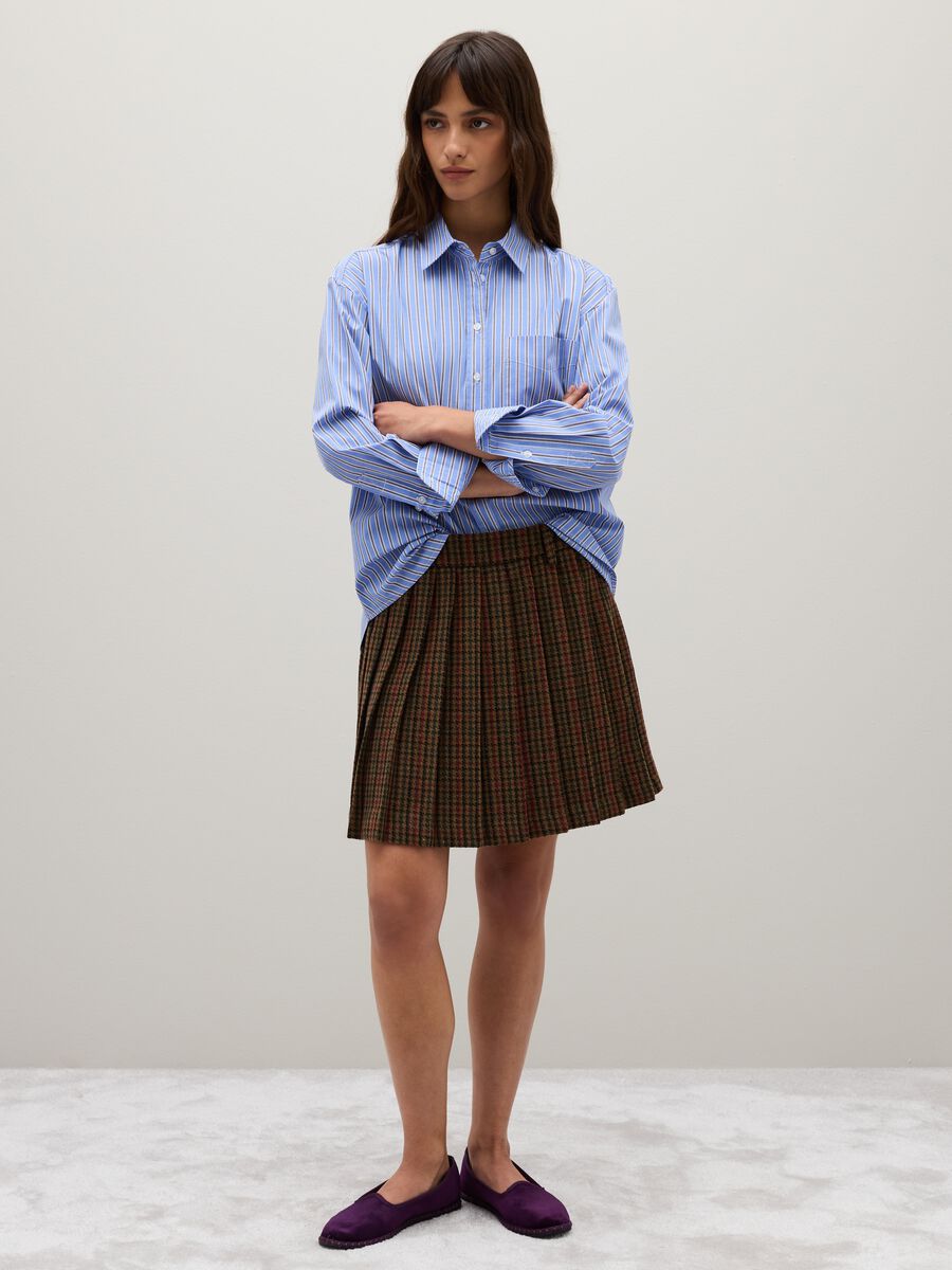 Multicolour striped pure cotton regular fit shirt_1